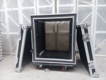 중국 12U 전력 증폭기 비행 케이스, 믹서, 소리, 빛을 위한 내진성 선반 상자 도로 상자 협력 업체